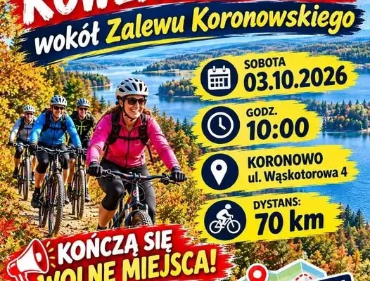 Jesienny Rowerowy Rajd wokół Zalewu Koronowskiego już 3 października