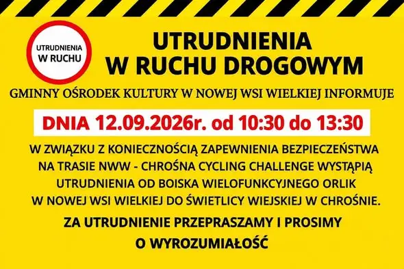 Utrudnienia w ruchu w Chróśnej – VI edycja Chróśna Cycling Challenge