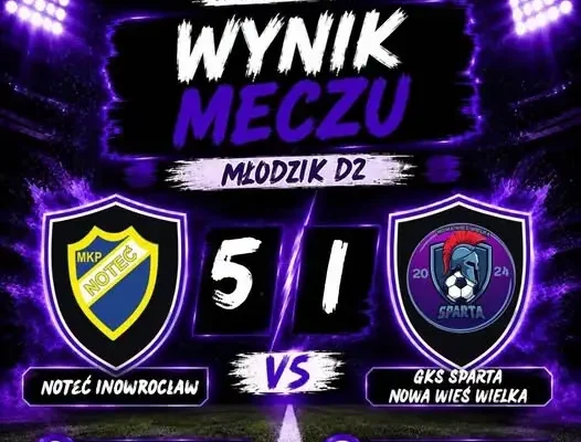 Młodzik D2 Sparty Nowa Wieś Wielka przegrywa w Inowrocławiu, ale zbiera cenne doświadczenie