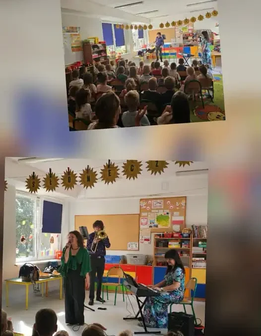 Muzyczne pożegnanie lata w przedszkolu w Sicienku