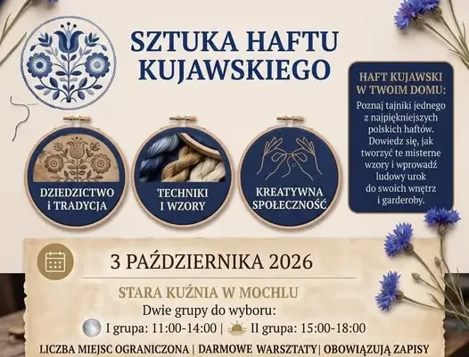 Mochle: warsztaty biżuterii ludowej za nami, czas na haft kujawski