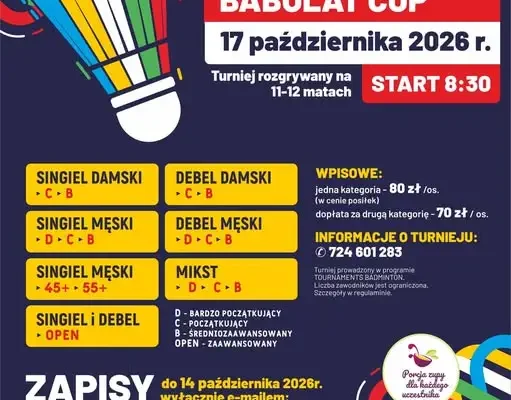 Mistrzostwa Bydgoszczy Amatorów w Badmintonie – zapisy trwają