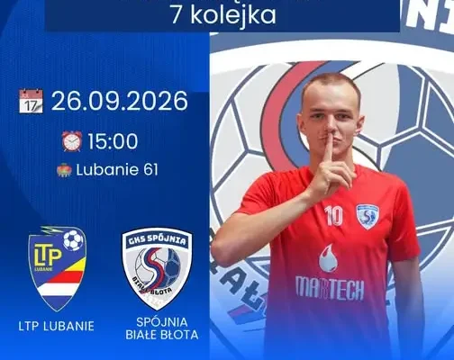 Liga Okręgowa: Spójnia Białe Błota zagra w Lubaniu w 7. kolejce