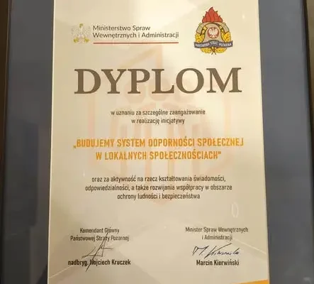 Młodzieżowa Drużyna Pożarnicza z Solca Kujawskiego laureatem ogólnopolskiego konkursu