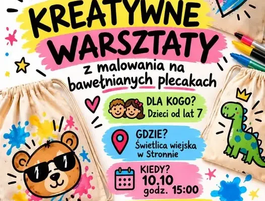 Warsztaty malowania w Świetlicy Wiejskiej w Stronnie – 10 października