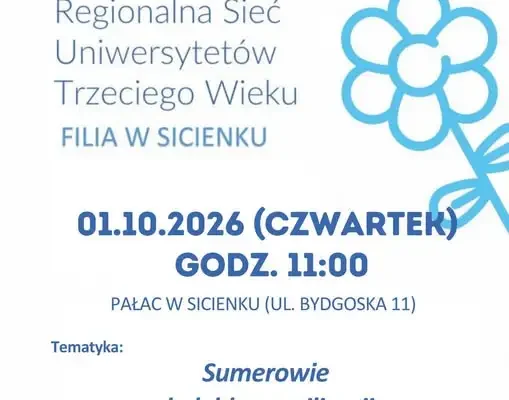 Inauguracja roku akademickiego 2026/2027 na Uniwersytecie Trzeciego Wieku w Sicienku