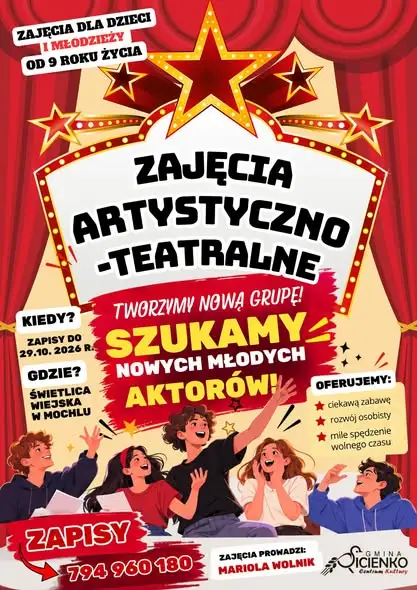 Warsztaty dziennikarskie i teatralne dla dzieci i młodzieży w gminie Sicienko