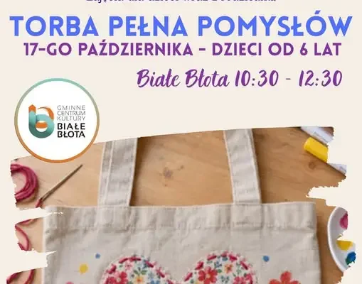 Rodzinne warsztaty kreatywne w Białych Błotach – stwórz własną torbę