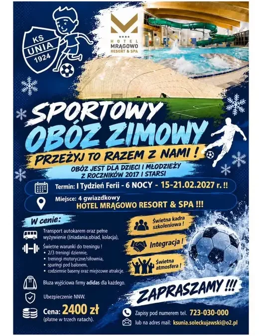 Obóz klubowy Unii Solec Kujawski powraca po latach – zapisy do końca listopada