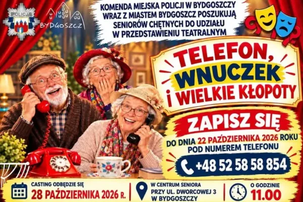 Bydgoszcz: Seniorzy mogą zagrać w spektaklu o oszustach. Trwają zapisy