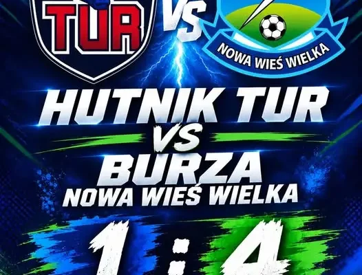 Burza Nowa Wieś Wielka rozbiła Hutnika Tur 4:1 na wyjeździe
