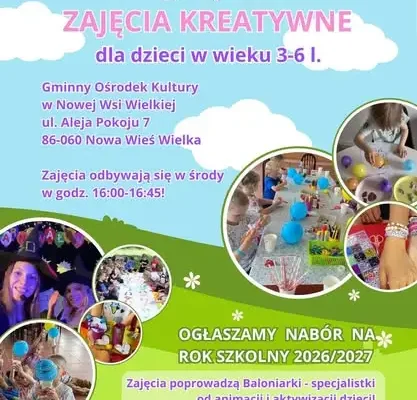 Rusza nowy cykl zajęć dla dzieci w Gminnym Ośrodku Kultury w Nowej Wsi Wielkiej