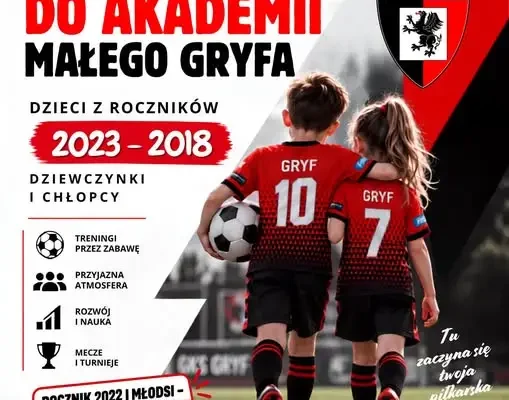 GKS Gryf Sicienko zaprasza dzieci na treningi Akademii Małego Gryfa