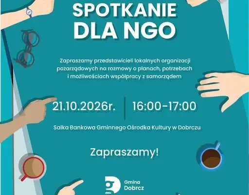 Gmina Dobrcz zaprasza NGO na spotkanie 21 października