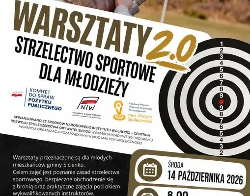Bezpłatne warsztaty strzelectwa sportowego dla młodzieży z gminy Sicienko