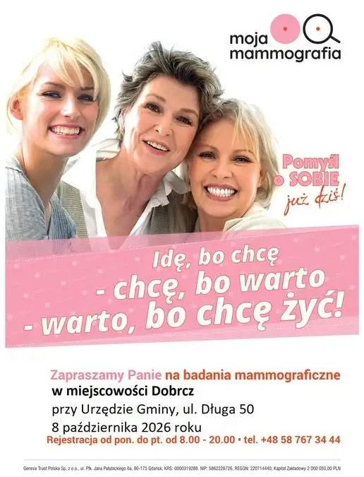 Bezpłatna mammografia w Dobrczu – ostatnie wolne miejsca na badanie 8 października