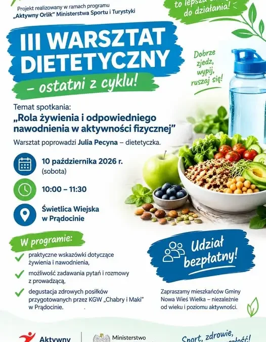 Ostatni warsztat dietetyczny w Prądocinie – jak jeść, by mieć energię?