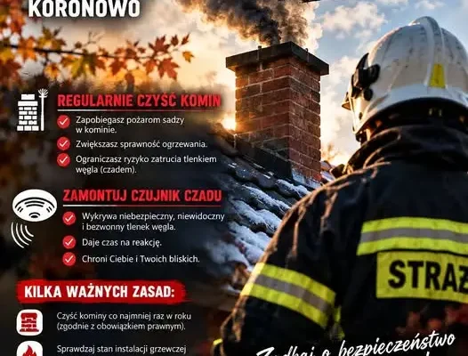 Bezpieczny dom i spokojna zima – apel strażaków z OSP KSRG Koronowo