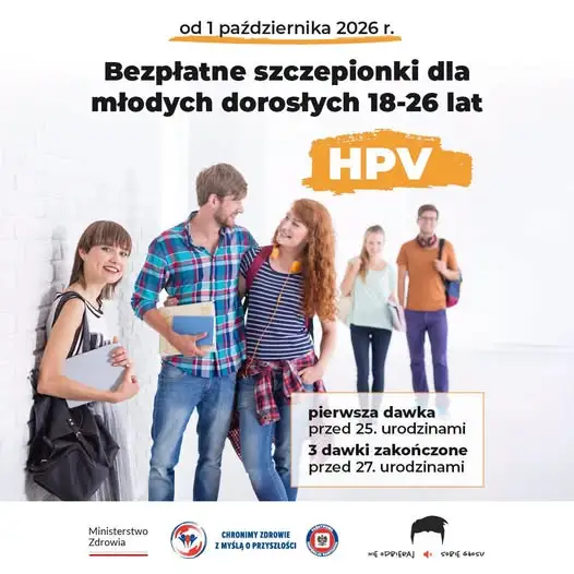 Bezpłatne szczepienia przeciw HPV dla osób 19-26 lat – ruszają od października
