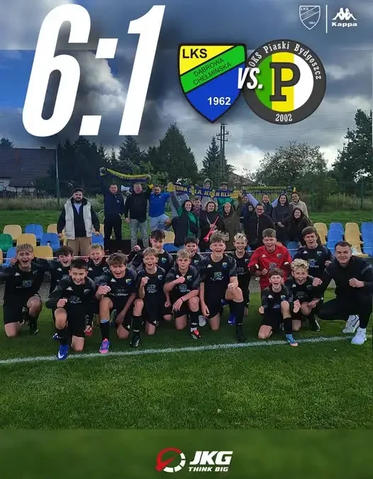 Trampkarze LKS Dąbrowa Chełmińska rozgromili Piaski Bydgoszcz 6:1