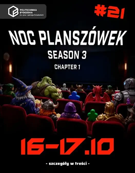 21. Noc Planszówek w Bydgoszczy – zapisy trwają do 14 października