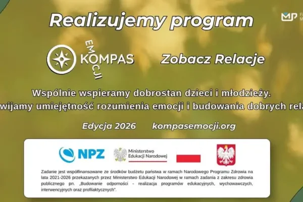 Szkoła wdraża program „Kompas Emocji” – wsparcie dla uczniów klas 4-8