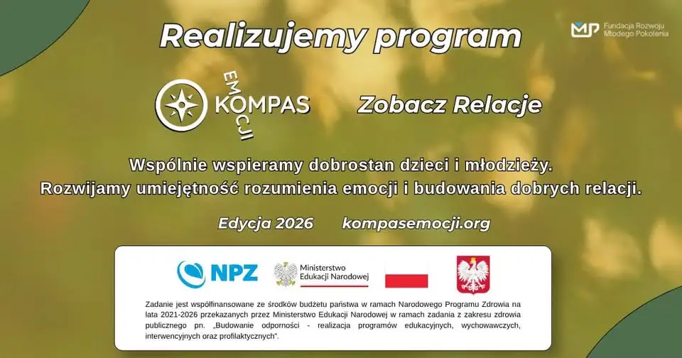 Szkoła wdraża program „Kompas Emocji” – wsparcie dla uczniów klas 4-8