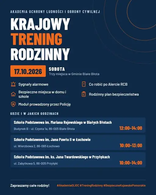 Krajowy Trening Rodzinny w gminie Białe Błota – już w sobotę 17 października