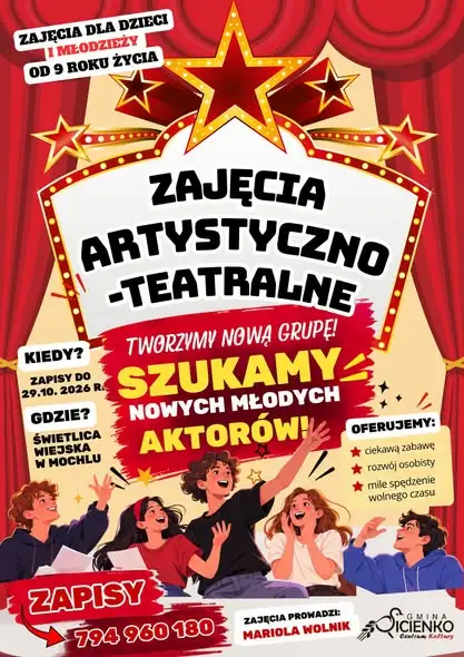 Centrum Kultury w Sicienku zaprasza na zajęcia dla dzieci i młodzieży