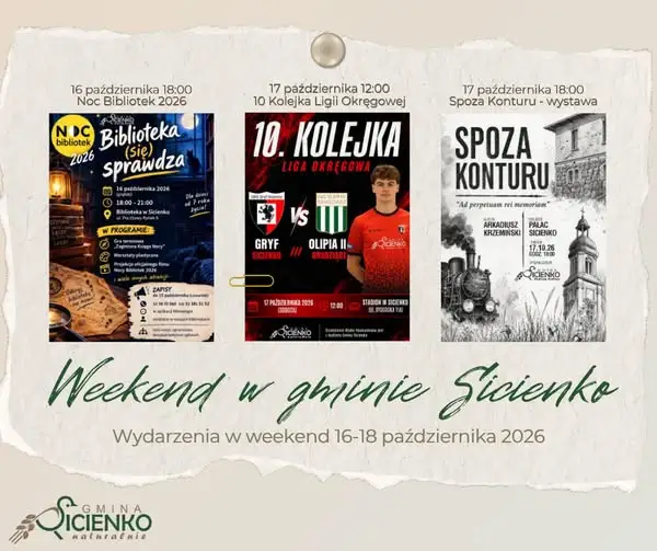 Weekendowe Sicienko: Noc Bibliotek, mecz Gryfa i wystawa w pałacu