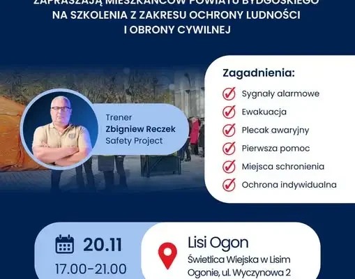 Bezpłatne szkolenie z obrony cywilnej w Lisim Ogonie – już 20 listopada
