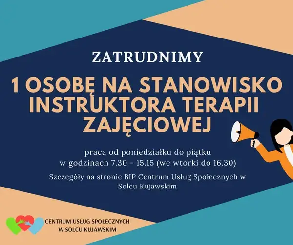 Solec Kujawski szuka instruktora terapii zajęciowej – nabór do 30 października