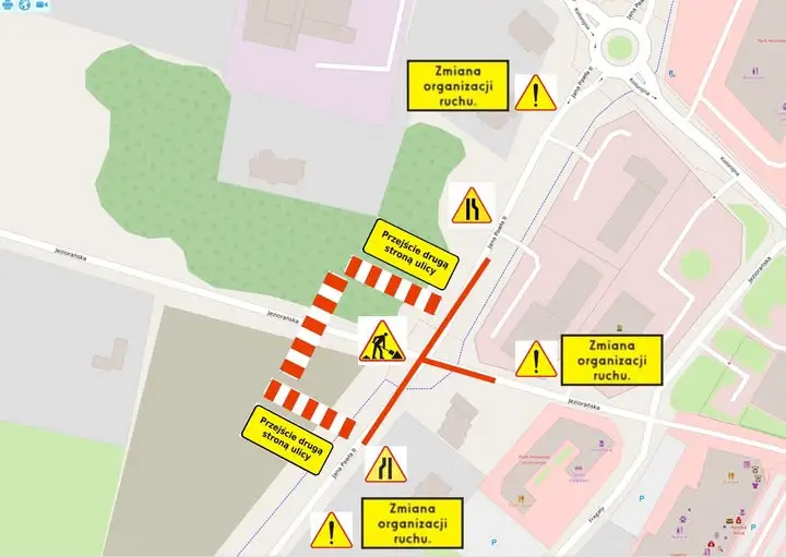 Osielsko: zmiana organizacji ruchu na skrzyżowaniu Jana Pawła II i Jeziorańskiej