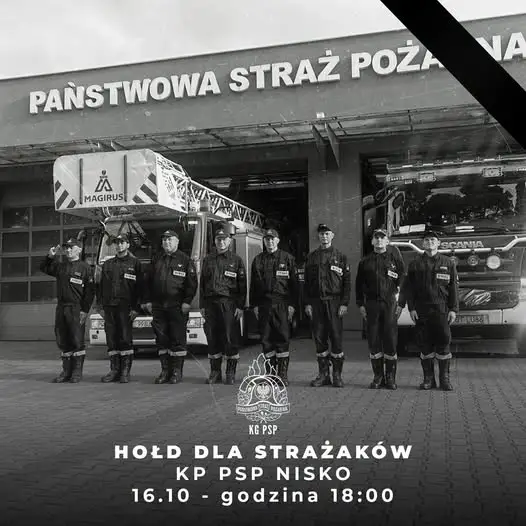 Strażacy oddają hołd poległym kolegom. Syreny zawyją w całym kraju