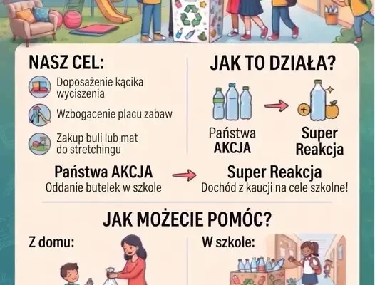 Szkoła w Dobrczu rusza z akcją „Butelka z misją” – zbiórka butelek zwrotnych na rzecz uczniów