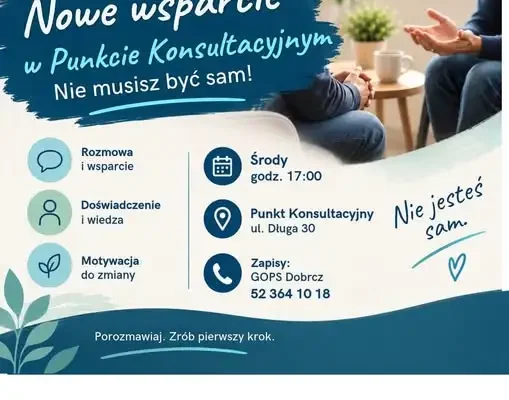 Dobrcz: bezpłatne rozmowy wspierające dla osób z uzależnieniem i ich bliskich
