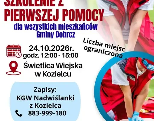 Bezpłatne szkolenie z pierwszej pomocy w Kozielcu – zapisy trwają