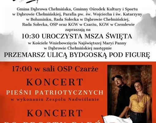 Gminne obchody Narodowego Święta Niepodległości w Dąbrowie Chełmińskiej – program wydarzeń