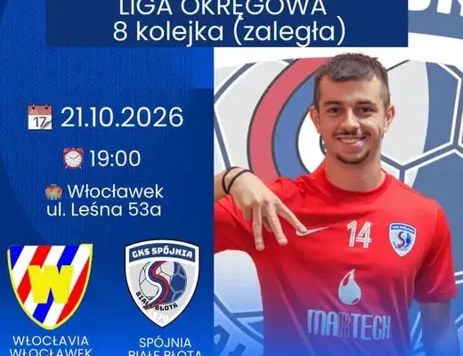 Spójnia Białe Błota zagra zaległy mecz z Włocłavią Włocławek