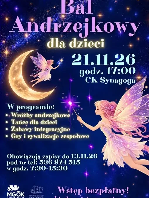 Bal Andrzejkowy dla dzieci w Koronowie – zapisy do 13 listopada