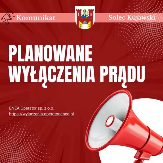 Planowane wyłączenia prądu w Solcu Kujawskim – 27 października