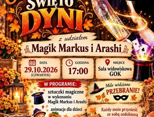 Magiczne Święto Dyni w GOK Dobrcz – zapisy ruszają w poniedziałek