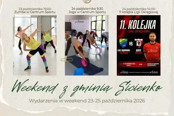 Weekendowe Sicienko: Zumba, joga i mecz LKS Dąbrowa vs Gryf Sicienko
