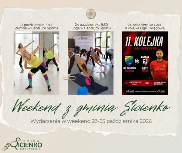 Weekendowe Sicienko: Zumba, joga i mecz LKS Dąbrowa vs Gryf Sicienko