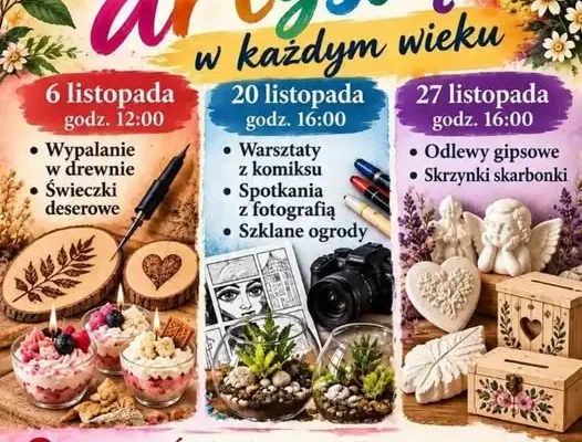 Warsztaty artystyczne w Prądocinie – rozwijaj pasje w każdym wieku
